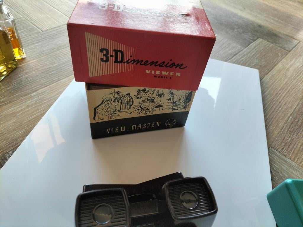 Vintage View-Master 3-D Dimension Viewer Model E met doos, Antiek en Kunst, Antiek | Speelgoed, Ophalen of Verzenden