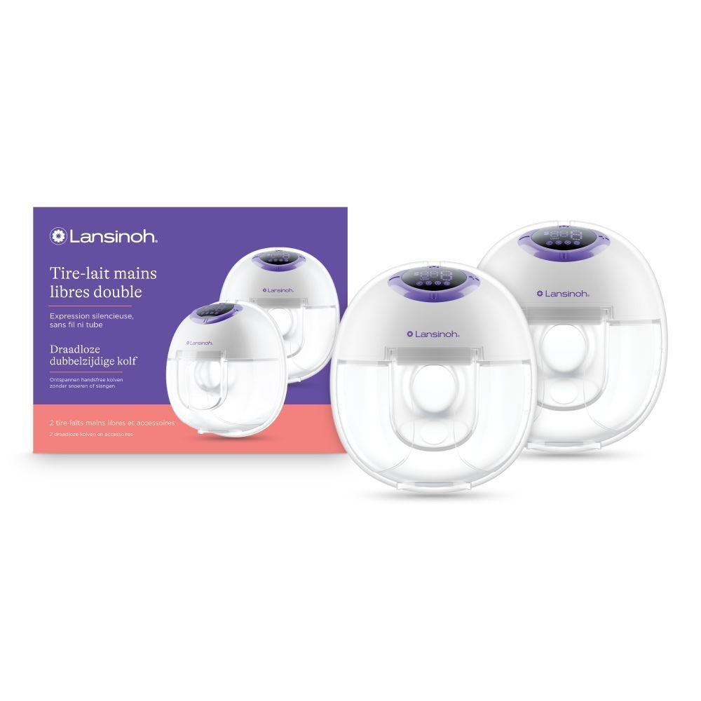 2 LANSINOH HANDSFREE BORSTKOLVEN, Kinderen en Baby's, Ophalen of Verzenden, Zo goed als nieuw, Handsfree, Borstkolf