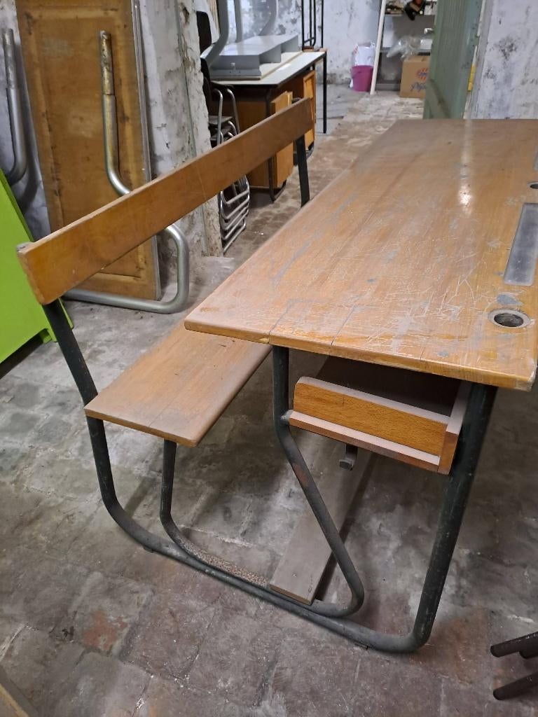 Vintage schoolbank (2), Antiek en Kunst, Ophalen