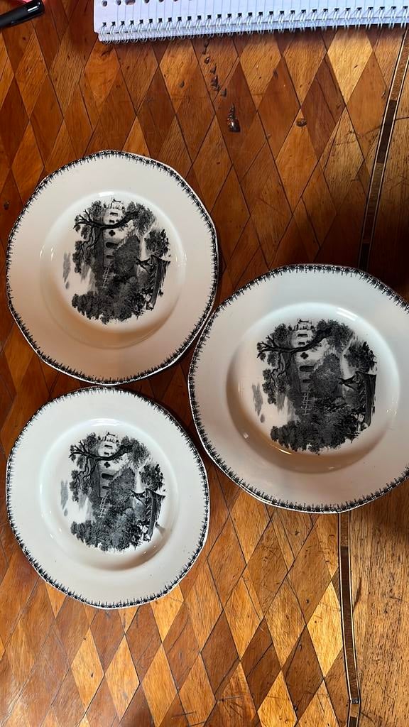 Lot de 3 assiettes anciennes boch la louvière, Antiquités & Art, Antiquités | Services (vaisselle) pièces, Enlèvement ou Envoi