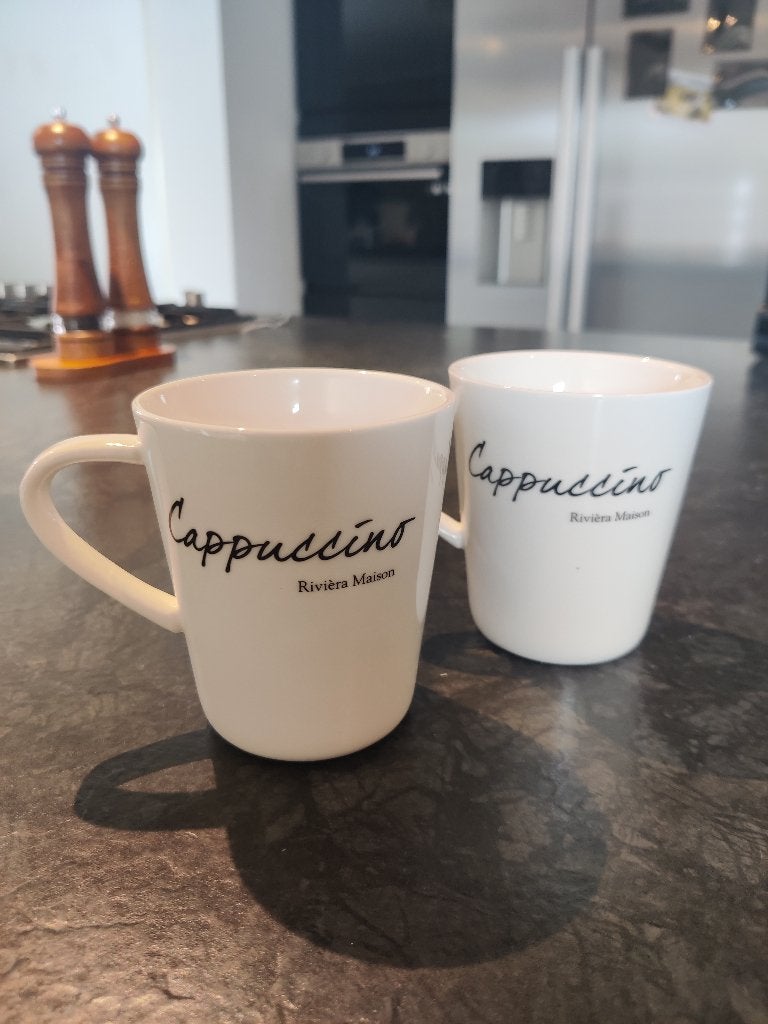Tasses à cappuccino Rivièra Maison, Neuf, Enlèvement ou Envoi, Mug, Céramique