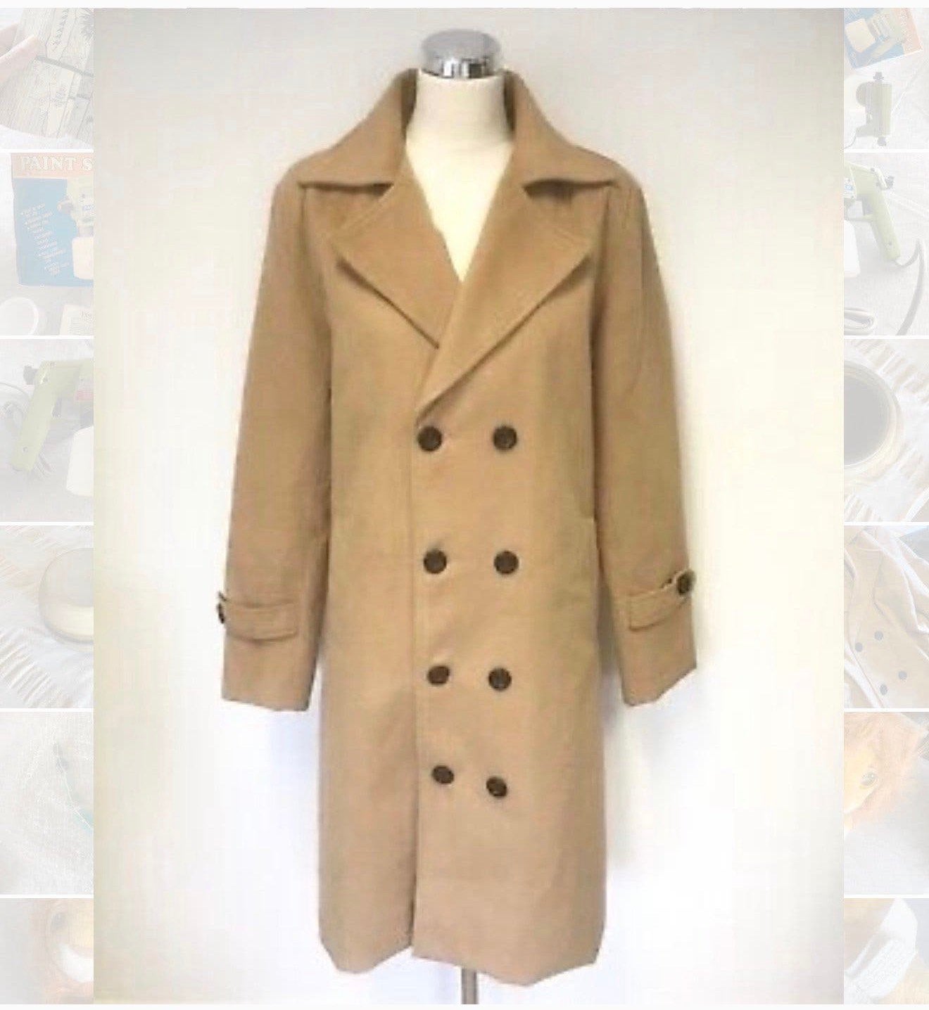 Podom Jas NIEUW M Beige Camel Bruin Dubbel knoop 4 seizoens, Kleding | Dames, Ophalen of Verzenden, Nieuw, Maat 38/40 (M), Beige