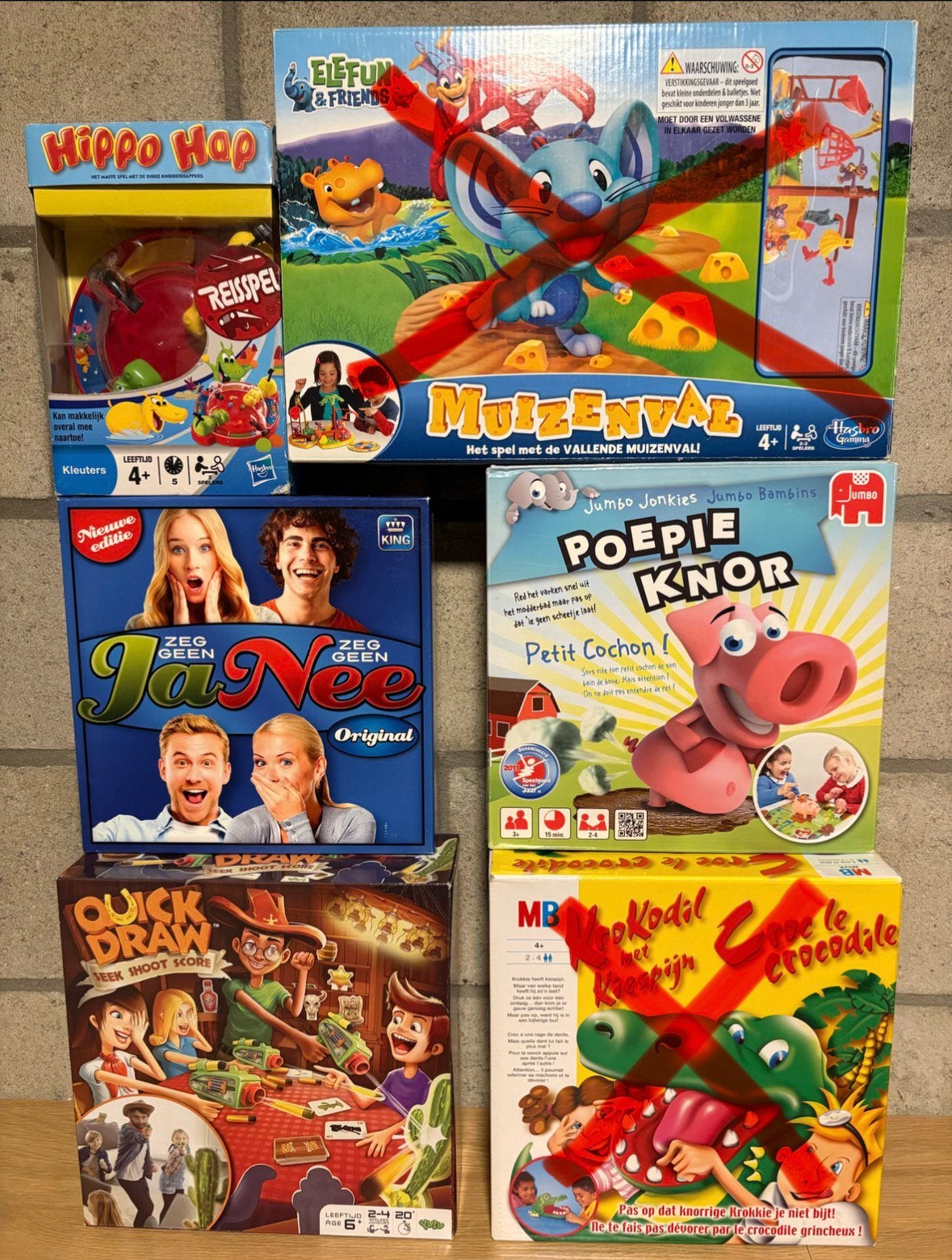 4 mooie spelletjes GOED BOD=WEG, Hobby en Vrije tijd, Ophalen of Verzenden, Zo goed als nieuw