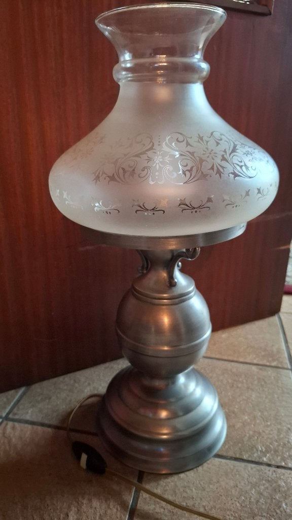 Klassieke Tinnen lamp, Antiek en Kunst, Ophalen