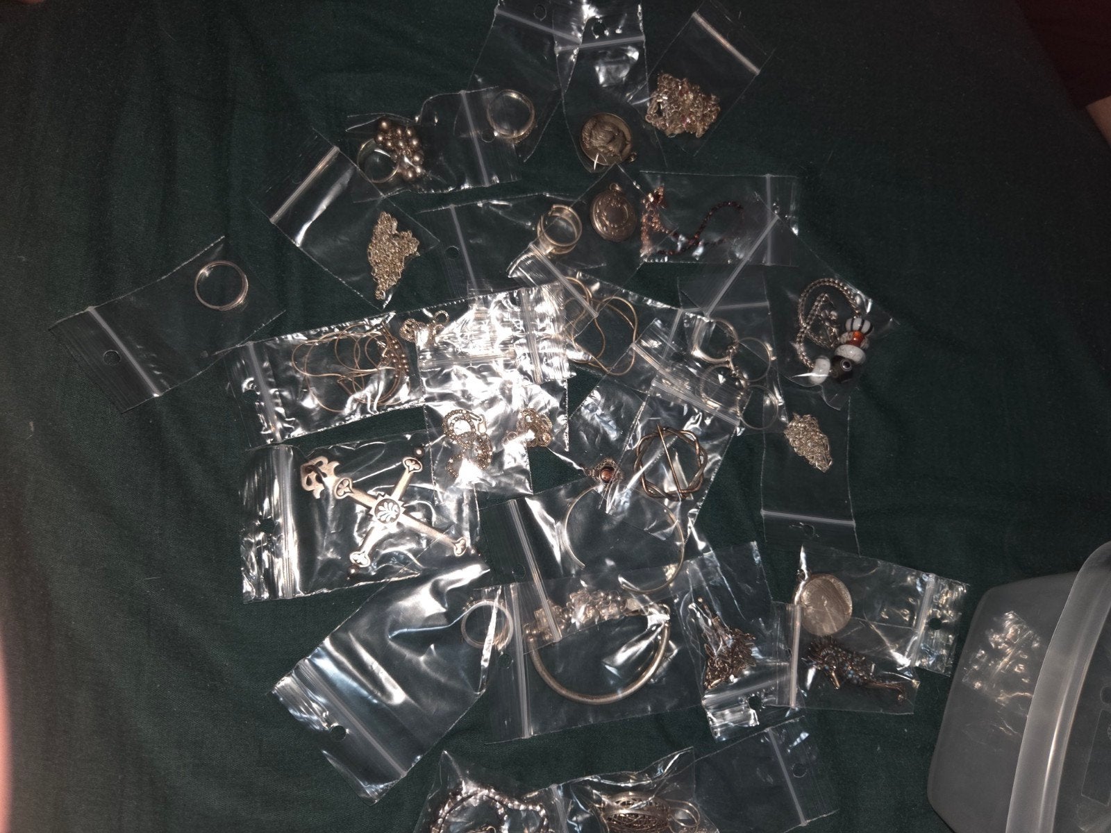 énorme lot de bijoux en argent (230grammes), Bijoux, Sacs & Beauté, Enlèvement ou Envoi, Argent