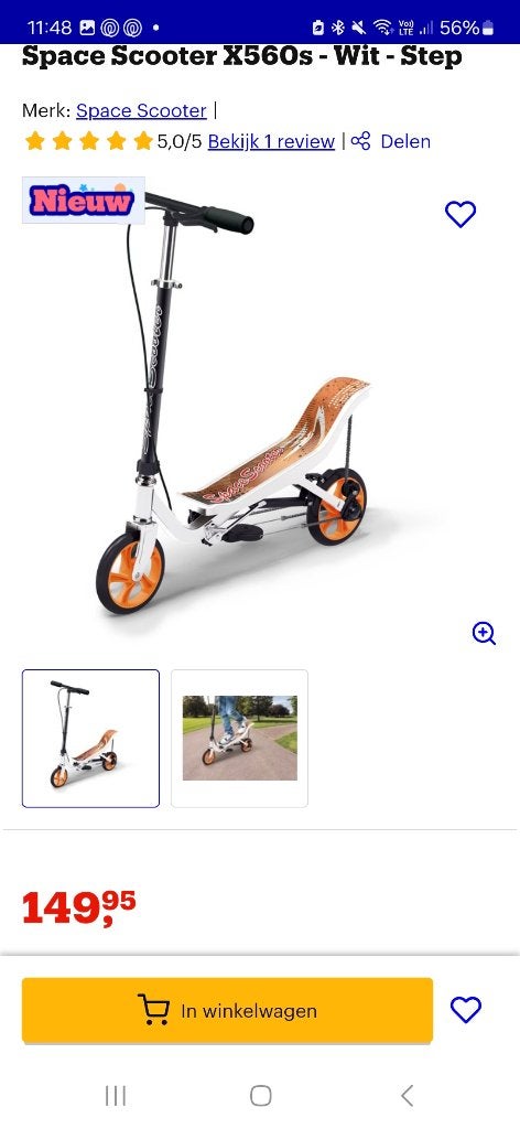 Spacescooter goede staat, Fietsen en Brommers, Ophalen