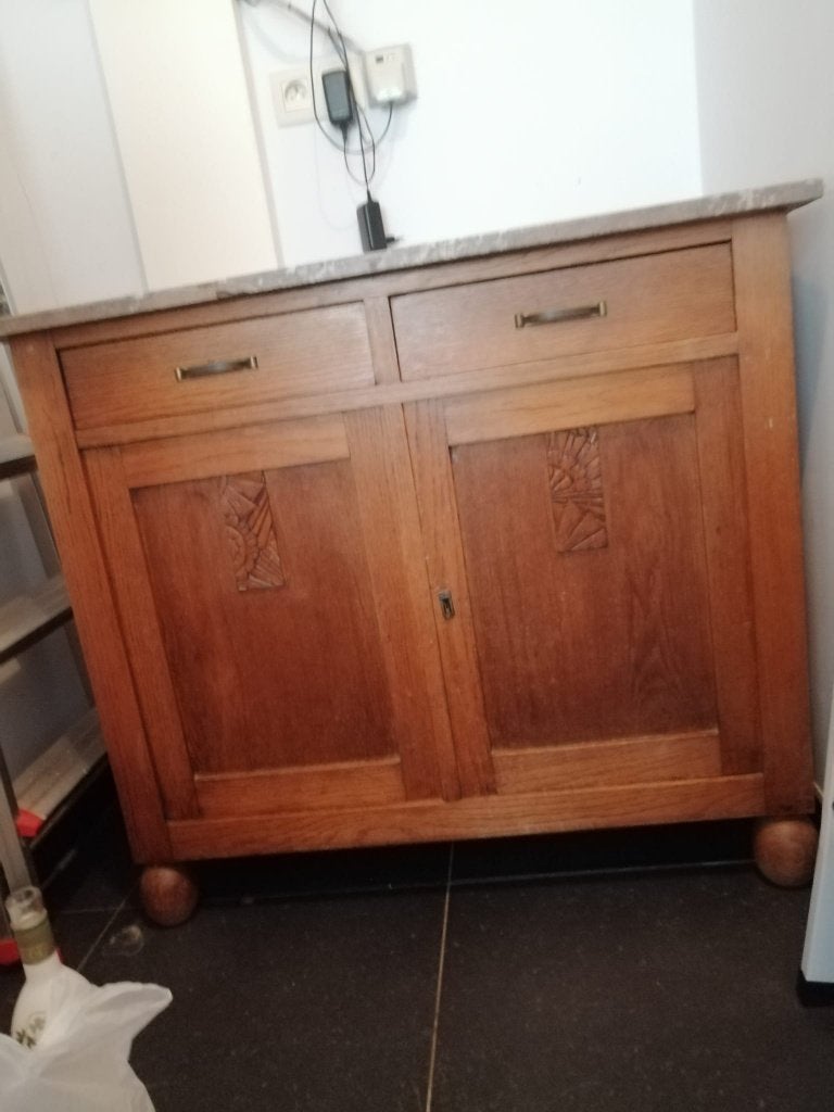 Meuble avec tablette en marbre, Maison & Meubles, Enlèvement, Utilisé