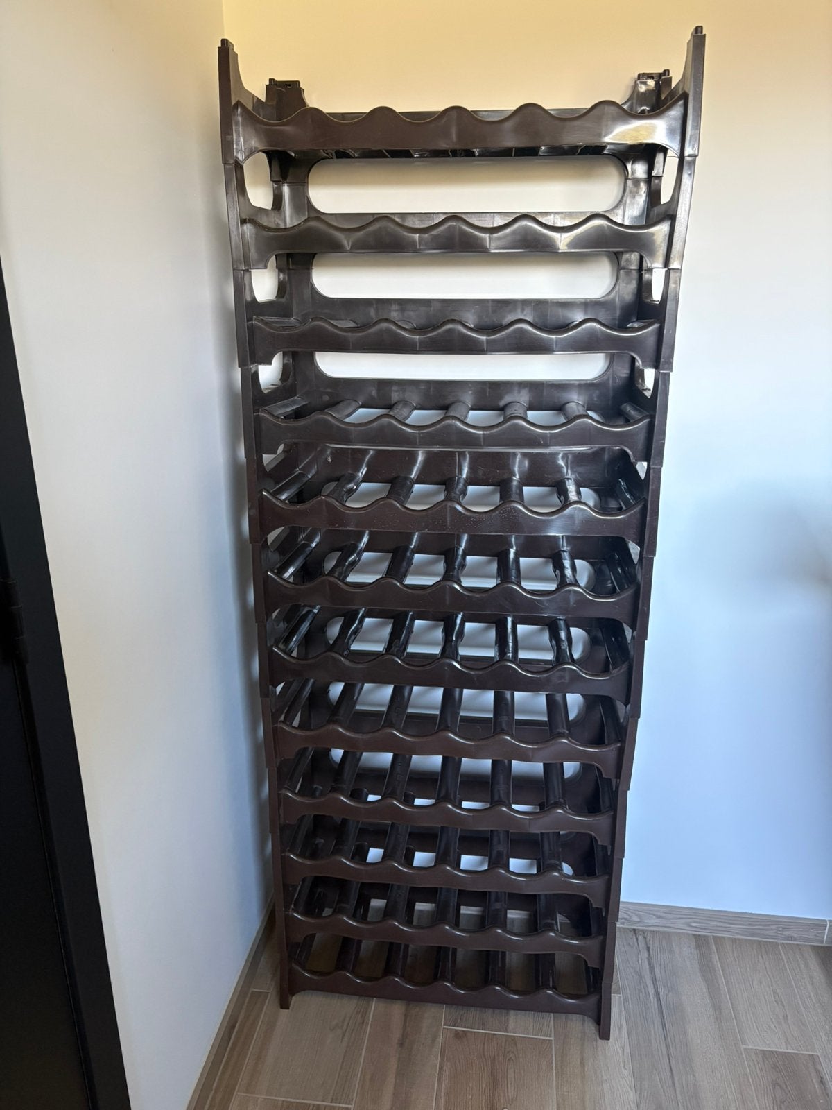 Étagères range bouteilles vin 12 casiers racks empilables, 25 bouteilles ou plus, Comme neuf, Synthétique, Enlèvement