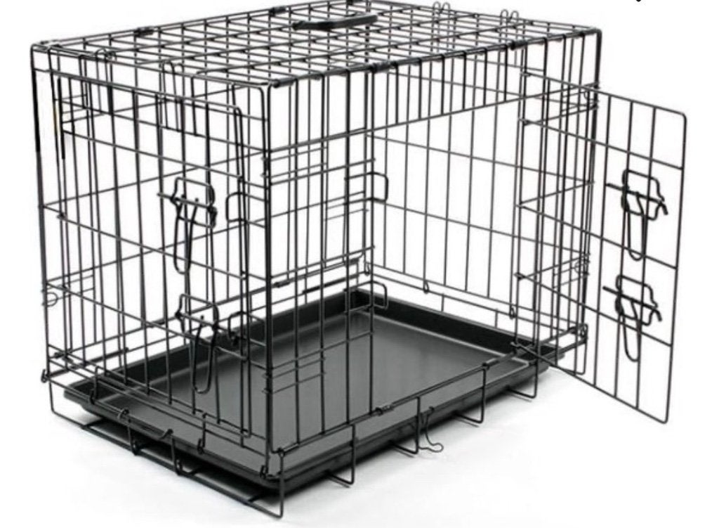 Topline Cage Fer Pliable 2 Portes pour Chien 92x57x64cm Noir, Enlèvement, Comme neuf, Niche à chien