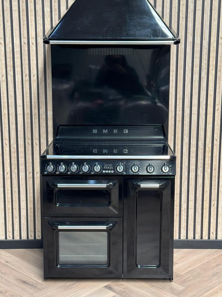 Smeg Victoria Inductie 90cm + Fornuis + Afzuigkap, Ophalen of Verzenden, Grill, Gas