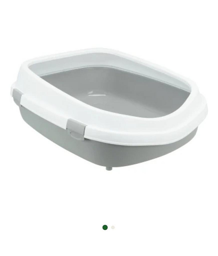 Trixie XXL kattenbak - 56x25x71cm - grijs wit - met rand, Dieren en Toebehoren, Ophalen, Nieuw, Open