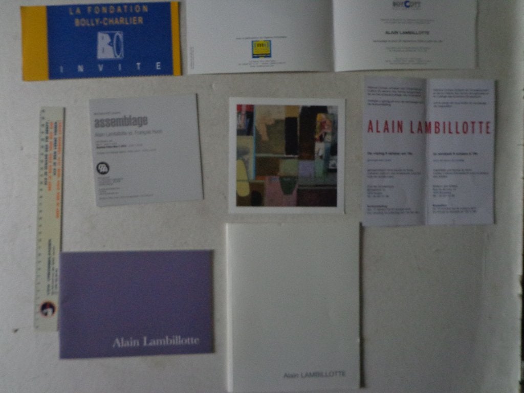 2 catalogi en andere documentatie van Alain Lambillotte, Ophalen of Verzenden, Gelezen, Schilder- en Tekenkunst