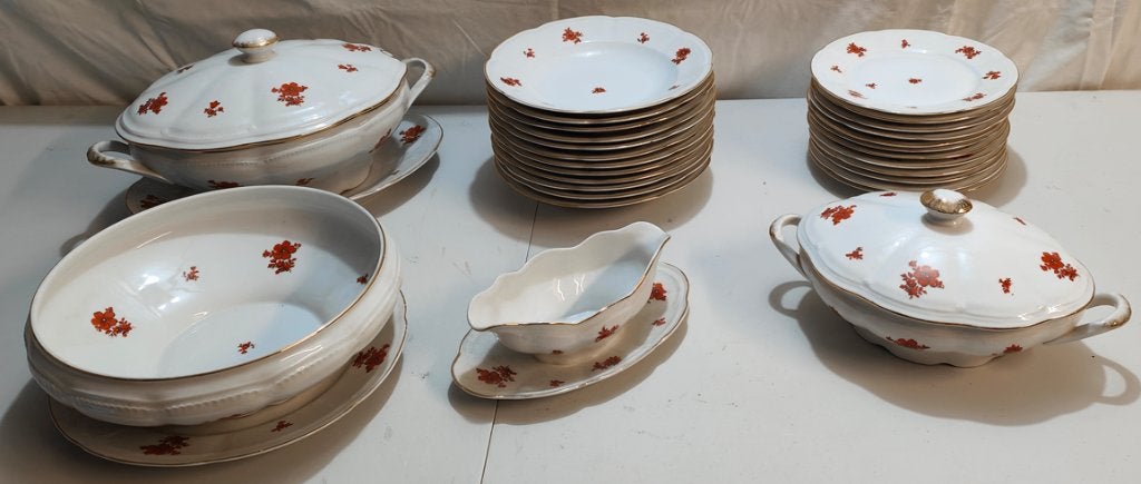 Bel ensemble de vaisselle vintage en porcelaine., Maison & Meubles, Cuisine | Vaisselle, Service complet, Vintage, Comme neuf