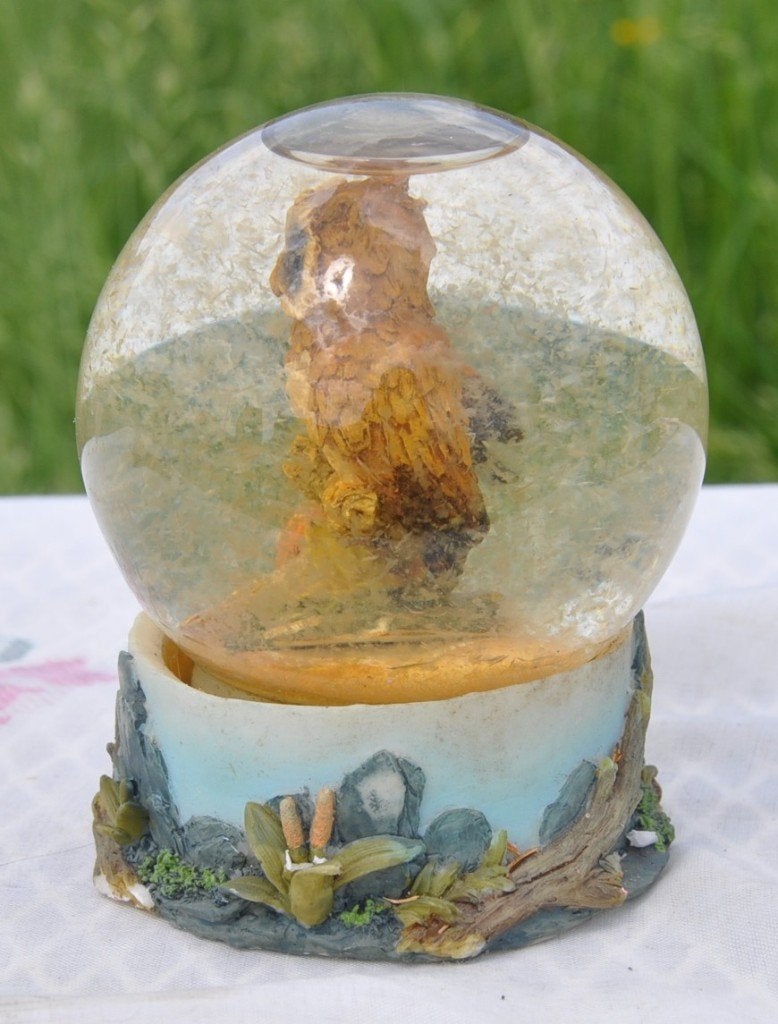 boule deux hiboux avec paillette, Collections, Enlèvement ou Envoi, Utilisé