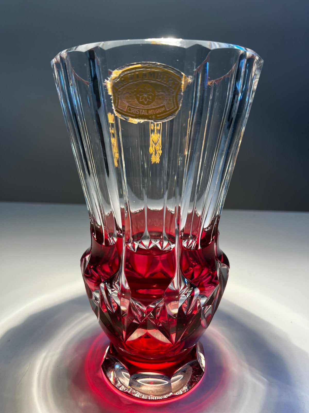 Val Saint Lambert VSL geslepen gedubbeld kristal Art Deco, Antiquités & Art, Antiquités | Verre & Cristal, Enlèvement ou Envoi