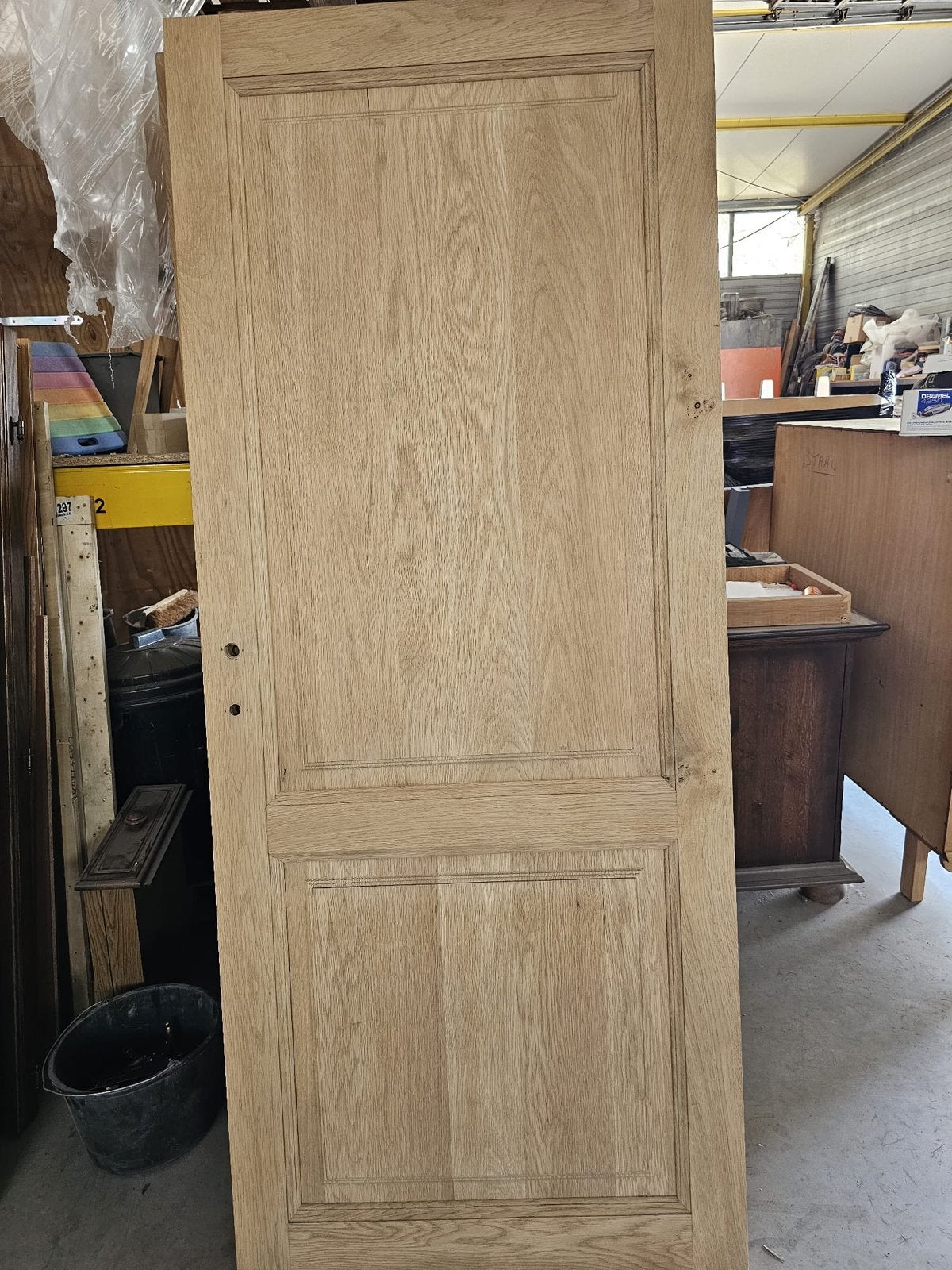 Porte ancienne en chêne 2,02 x 82, Bricolage & Construction, Enlèvement, Comme neuf