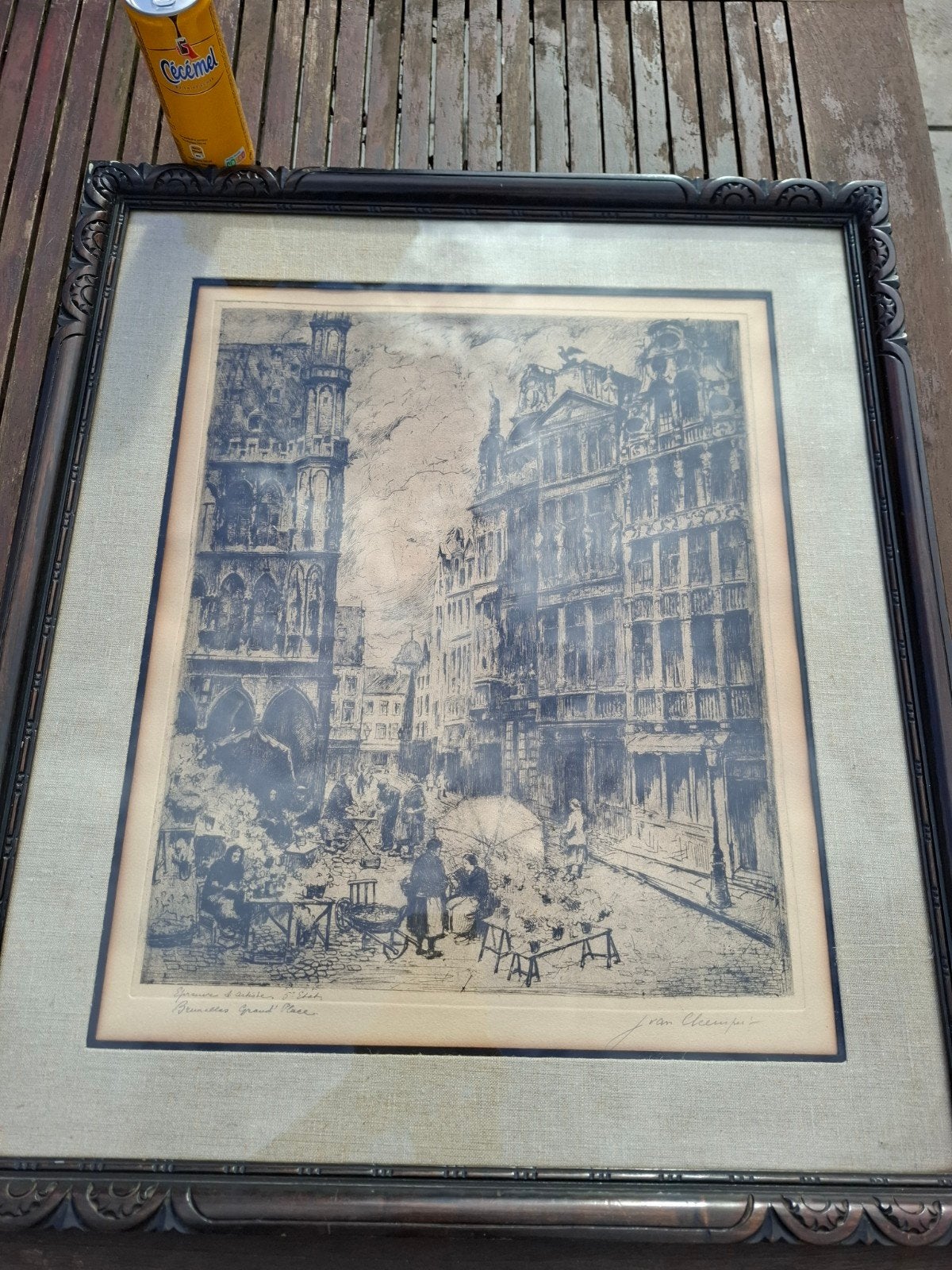 Grote Markt van Brussel. Bloemenmarkt., Antiek en Kunst, Ophalen