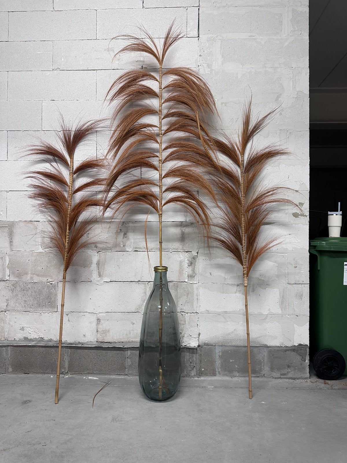 Vaas XXL + 3 pampas stokken, Ophalen, Overige kleuren, 75 cm of meer, Glas