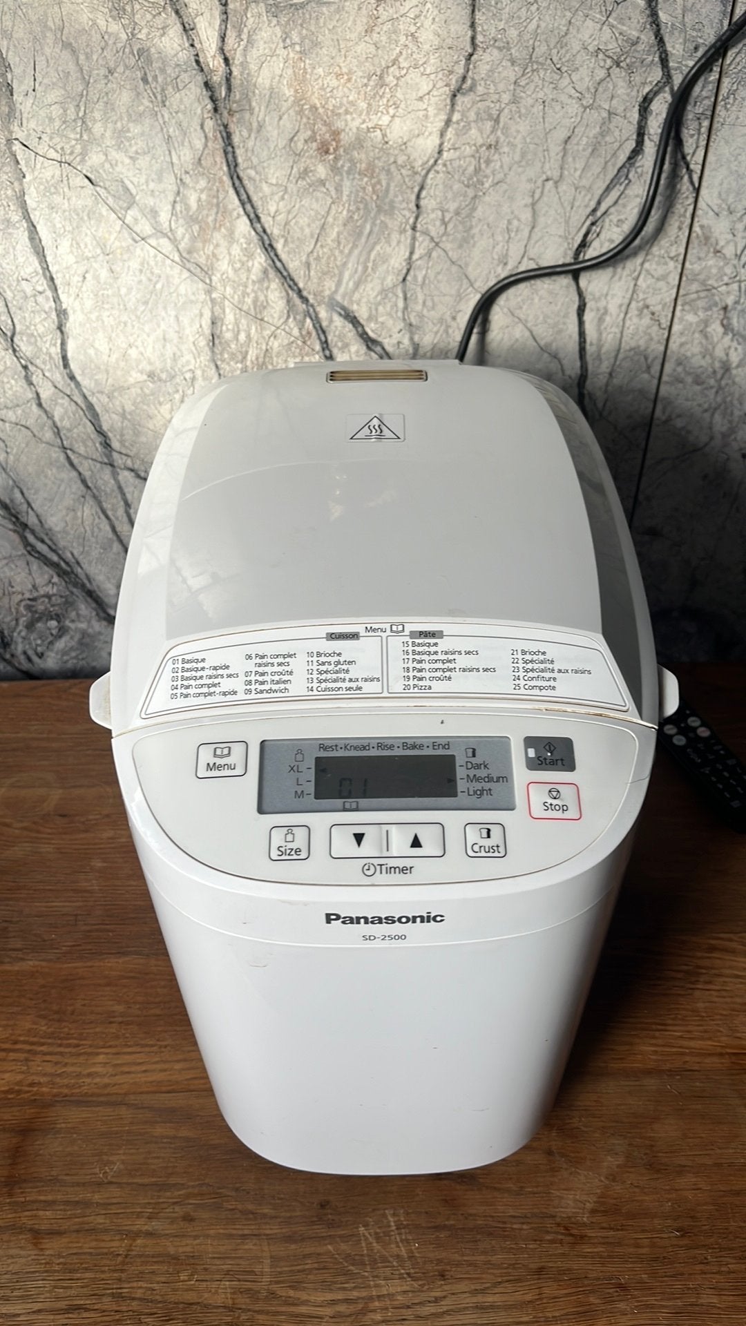 Machine a pain panasonic SD-2500, Elektronische apparatuur, Ophalen, Zo goed als nieuw, Met timer, Meer dan 10 programma's