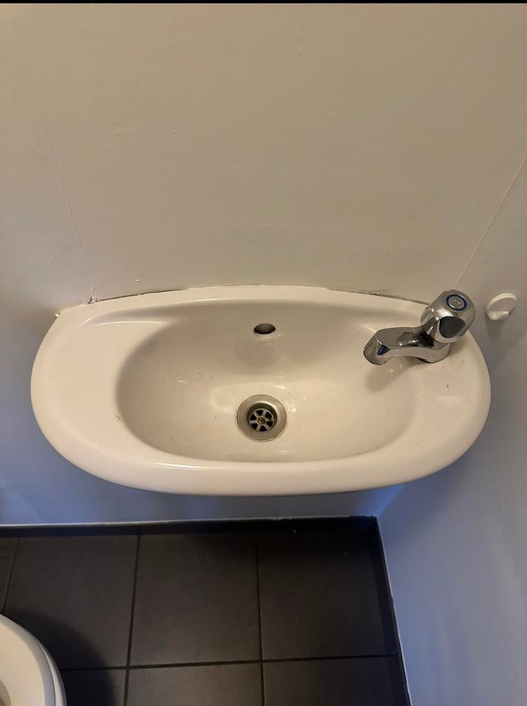 Wc/toilet lavabo, Doe-het-zelf en Bouw, Ophalen, Gebruikt, Wastafel
