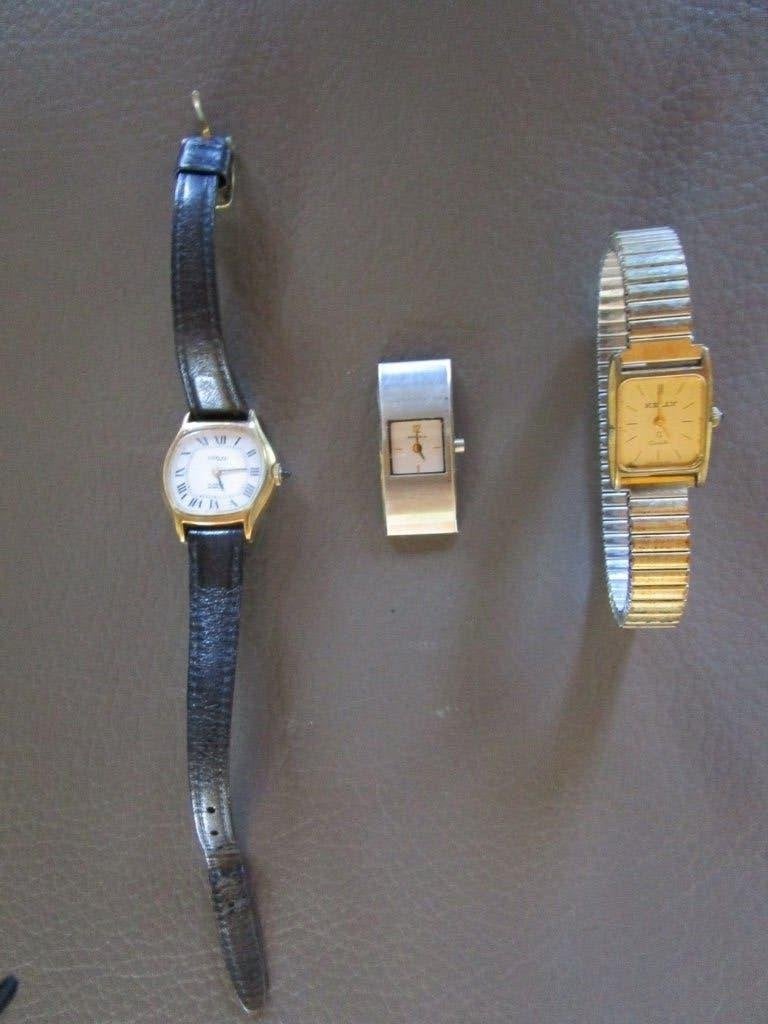 3 vintage dameshorloges (Ural-Kelly-Rodania) OPRUIM, Overige merken, Staal, Polshorloge, Met bandje