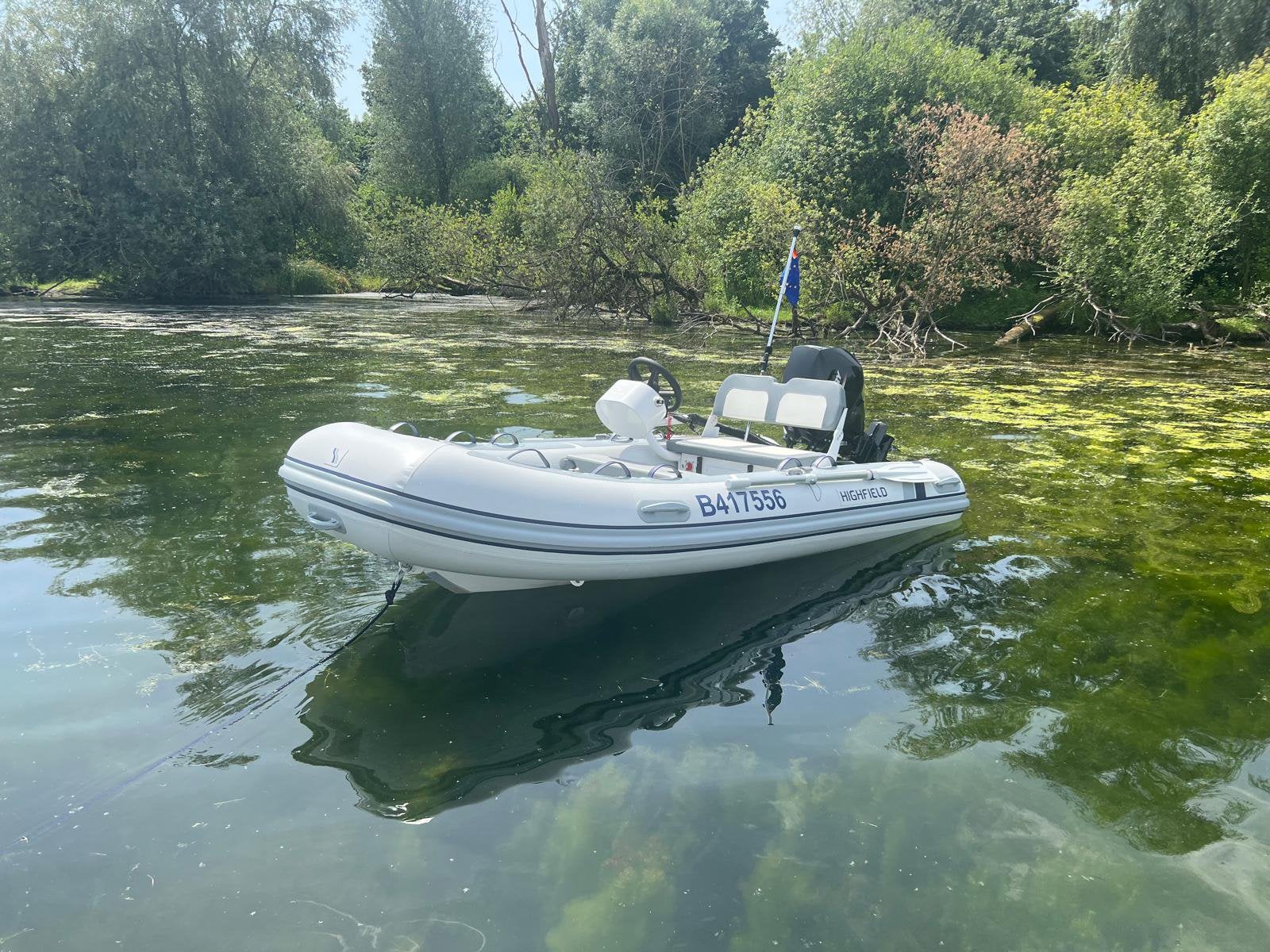 Highfield CL360 avec Mercury 30 ch et remorque Pega, Aluminium, Comme neuf, Moteur hors-bord, Essence