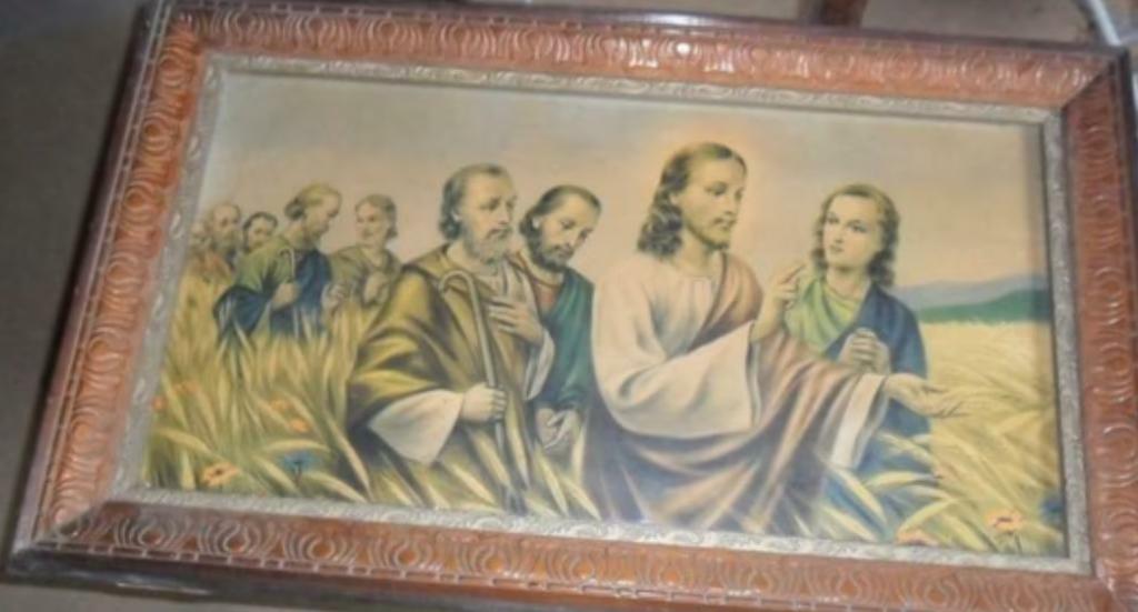 Kader met Christelijke poster Jezus , 8 apostelen, Antiek en Kunst, Ophalen