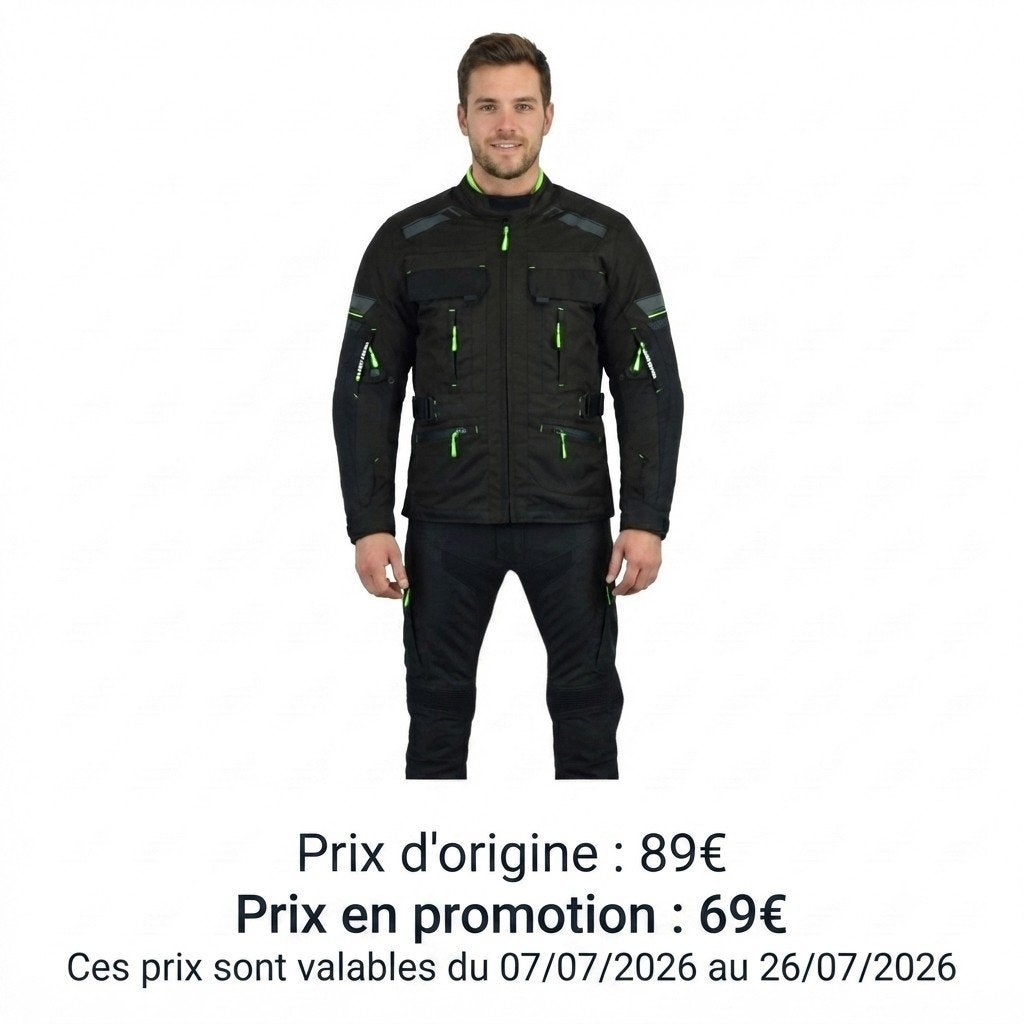 600D cordura textiel motorjas nieuwe CE protectoren, Motoren, Verzenden, Nieuw met kaartje, Jas | textiel