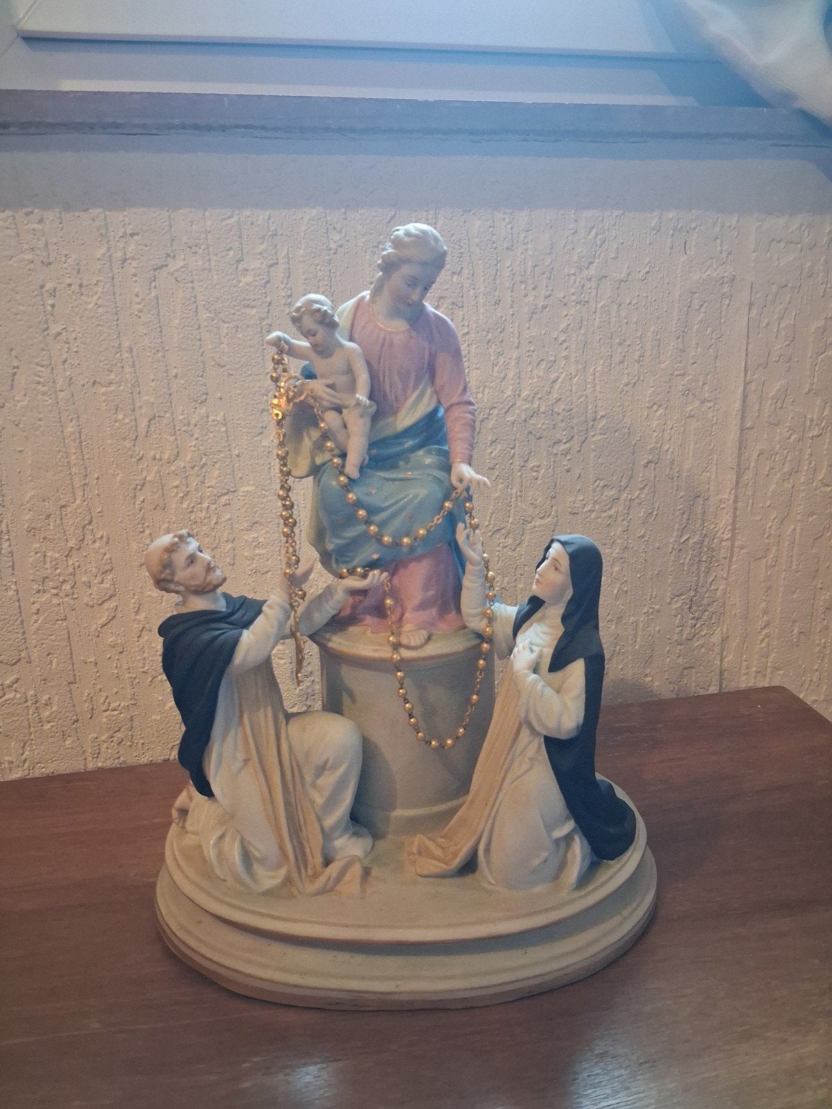 notre dame du Rosaire avec Ste Catherine de Sienne, Antiek en Kunst, Antiek | Religieuze voorwerpen, Ophalen