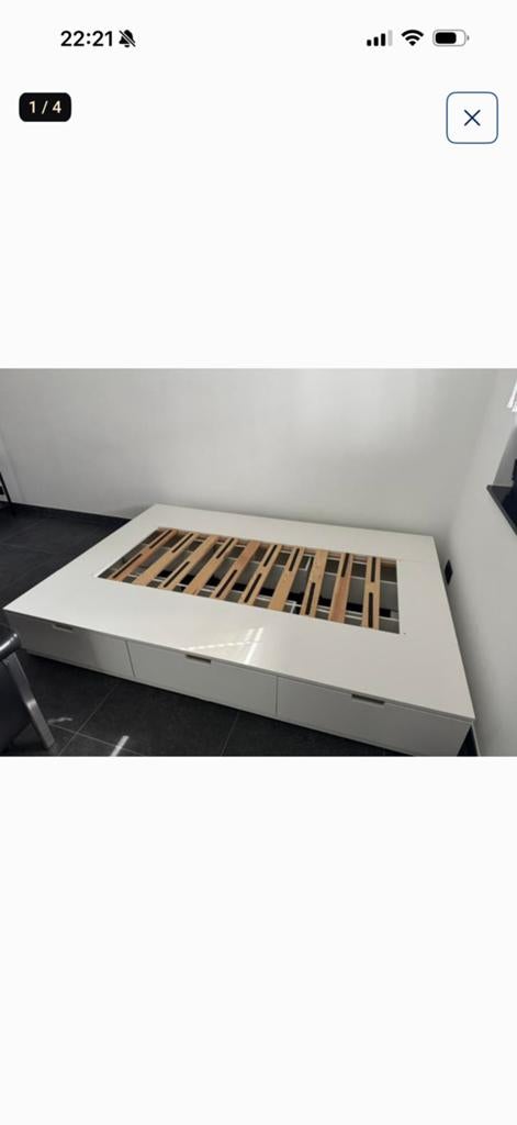 Bed 140 met lades, Huis en Inrichting, Ophalen, Zo goed als nieuw