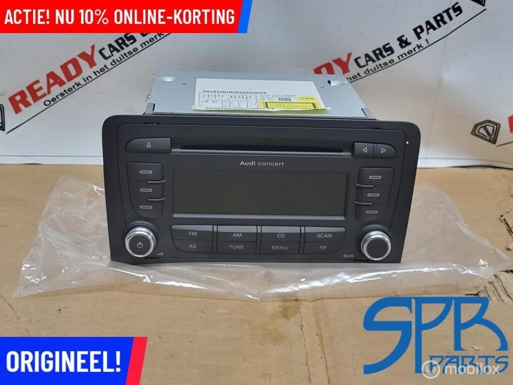 Autoradio RADIO CD AUDI A3 8P DUBBEL DIN 8P0057185B NIEUW, Autos : Pièces & Accessoires, Neuf, Audi, Enlèvement ou Envoi, Audi
