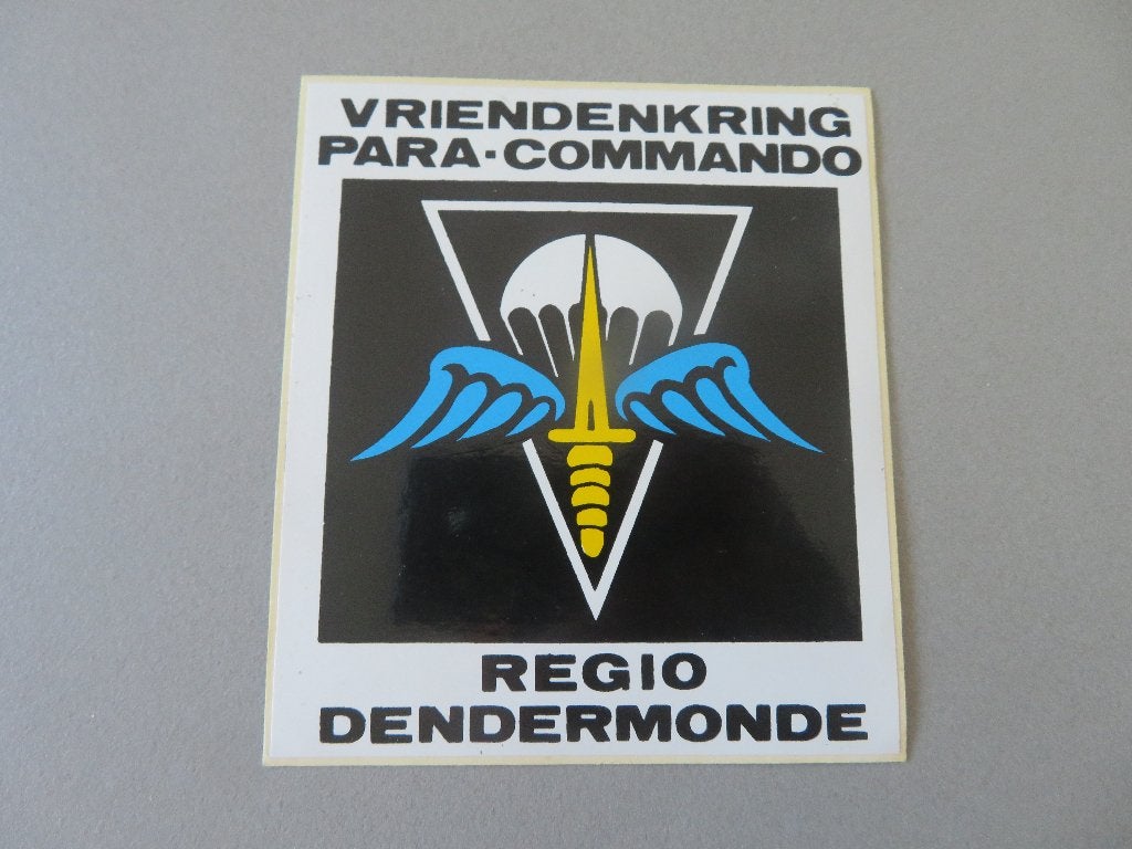 sticker militair Para Commando regio Dendermonde, Verzenden, Luchtmacht, Overige typen