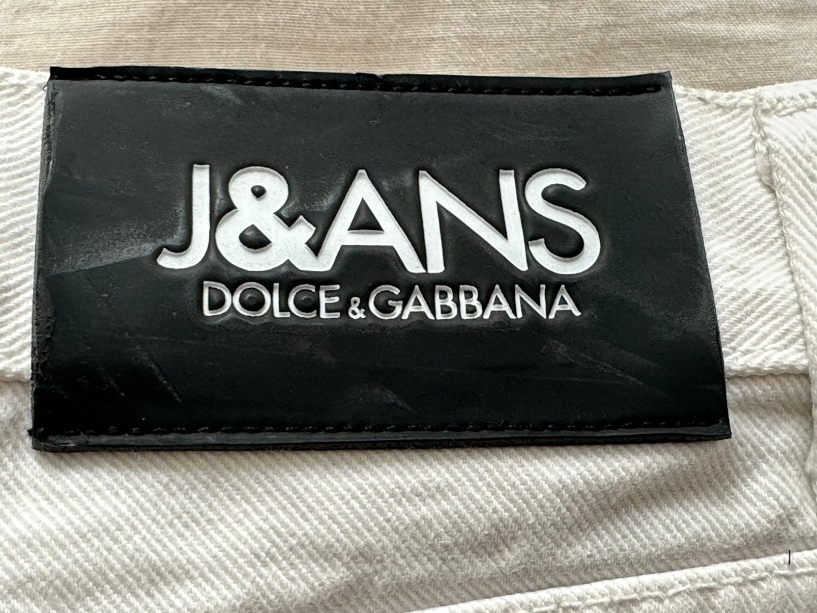 Exclusieve jeansbroek Dolce and Gabbana in nieuwstaat, Ophalen of Verzenden, Zo goed als nieuw, Maat 52/54 (L), Wit