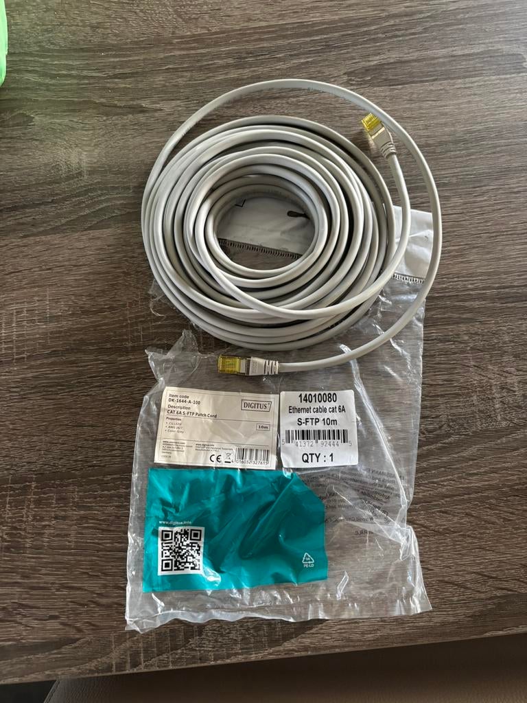Digitus UTP Cat6 kabel 10m, Computers en Software, Pc- en Netwerkkabels, Ophalen of Verzenden, Nieuw