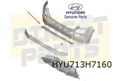 Hyundai Kona EV (9/18-5/21) achterbumper (onder) "skid plate, -, Verzenden, -, Nieuw