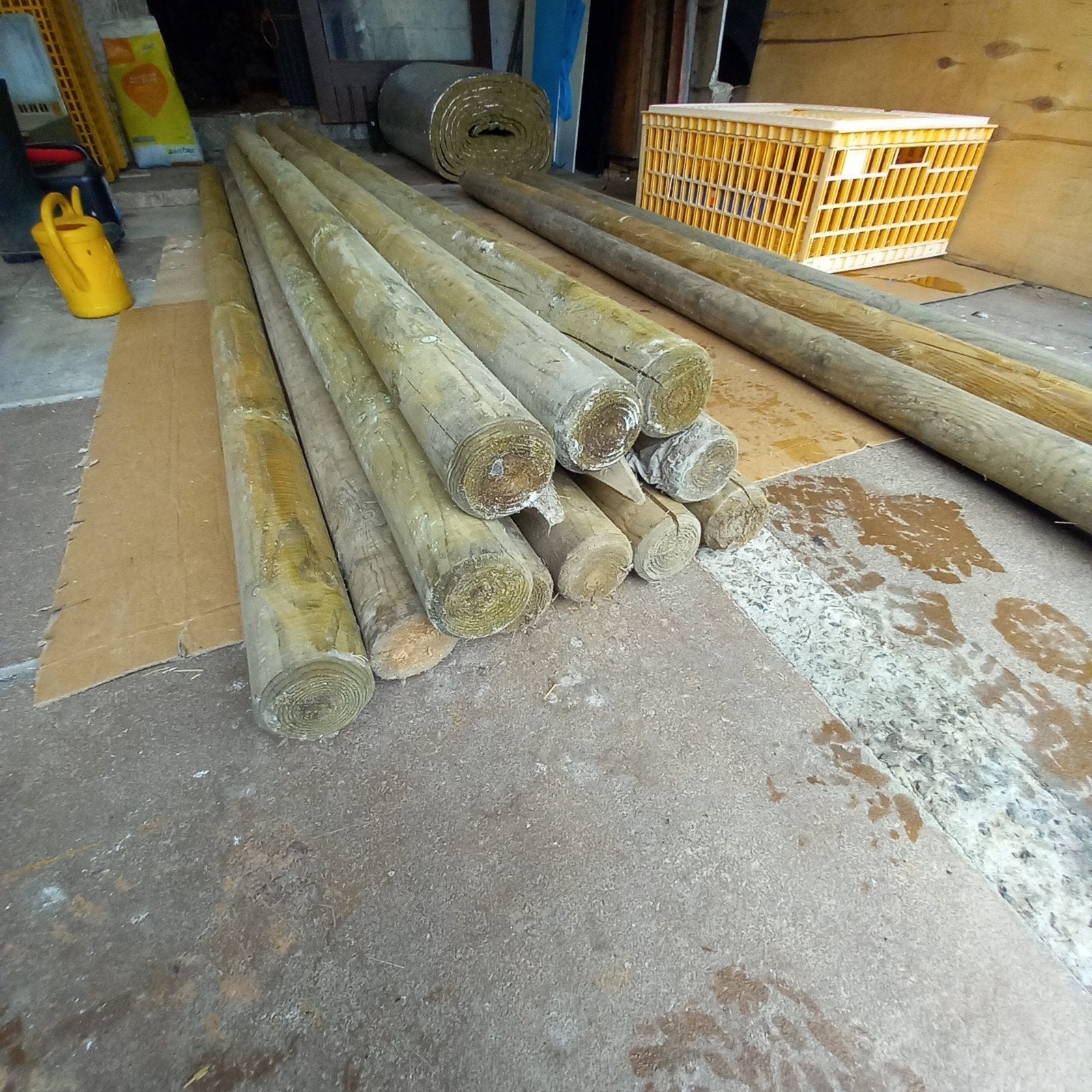 houten palen, Enlèvement, 250 cm ou plus, Poteaux, Bois dur