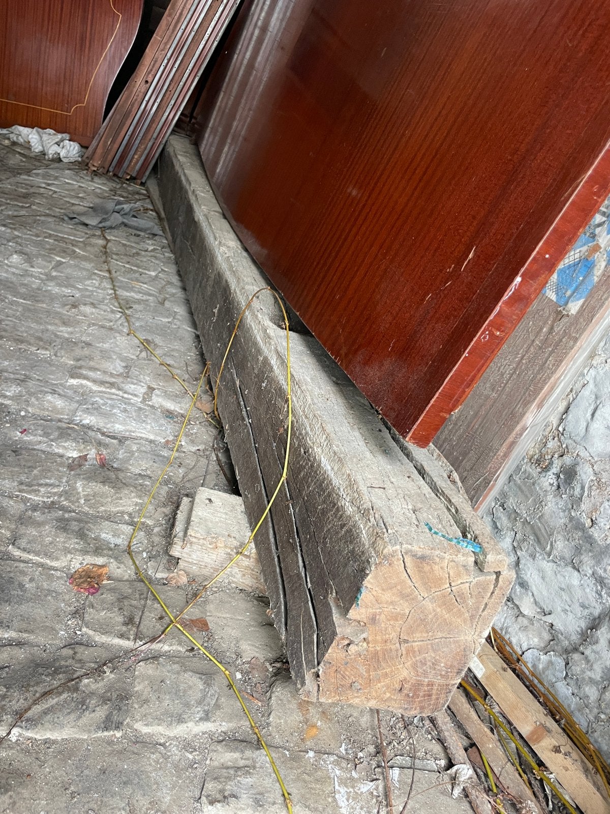 Ancienne poutre en chêne longueur 4,06m, 300 cm ou plus, Chêne, Utilisé, Poutre