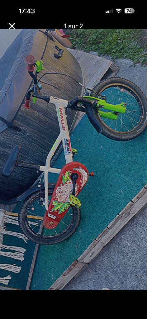 Vélo  BTWIN enfant, Enlèvement, Utilisé