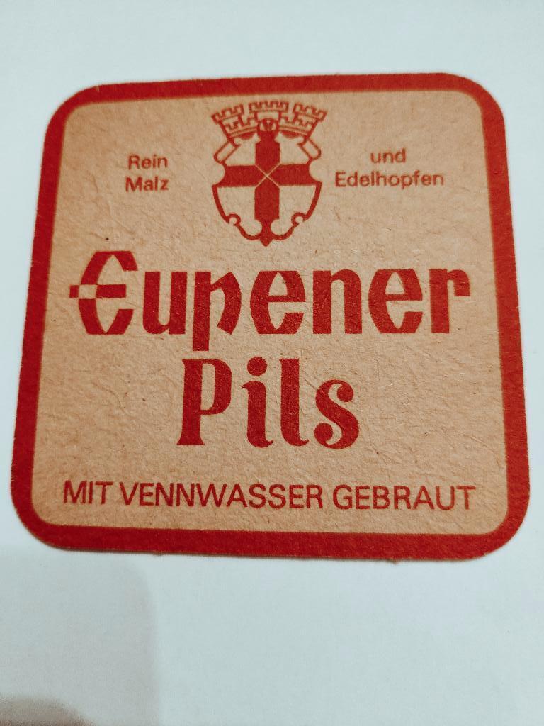 Bierviltje Eupener bier R/V, Collections, Enlèvement ou Envoi, Comme neuf, Sous-bock, Autres marques