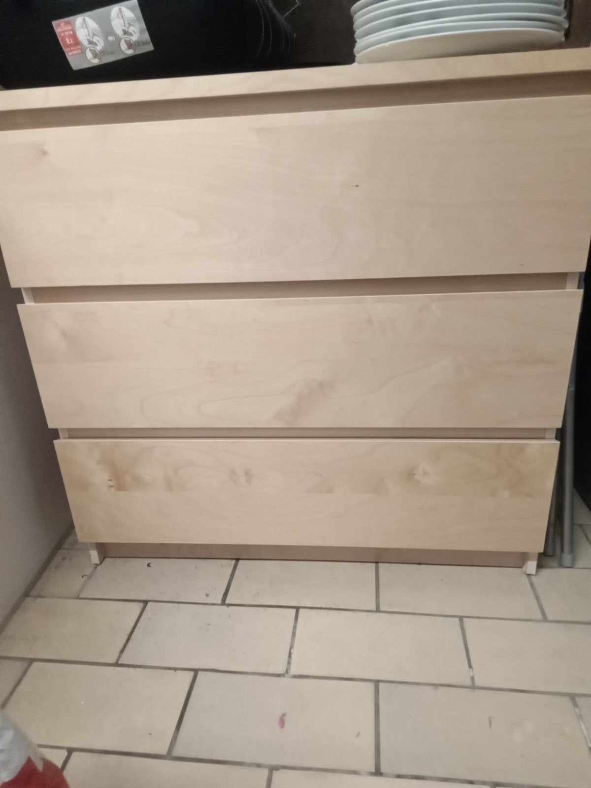 commode 3 tiroirs pin stratifie, Maison & Meubles, 3 ou 4 tiroirs, 25 à 50 cm, Moins de 100 cm, Enlèvement