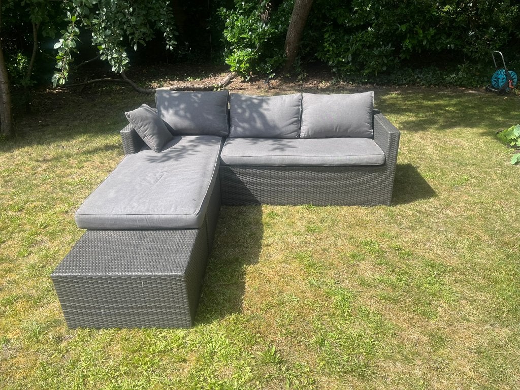 ensemble de salon de jardin, 5 places, Osier, Banque, Enlèvement