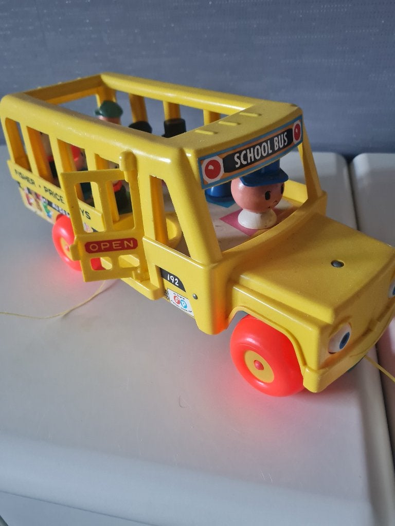 Vintage FisherPrice schoolbus, Enlèvement