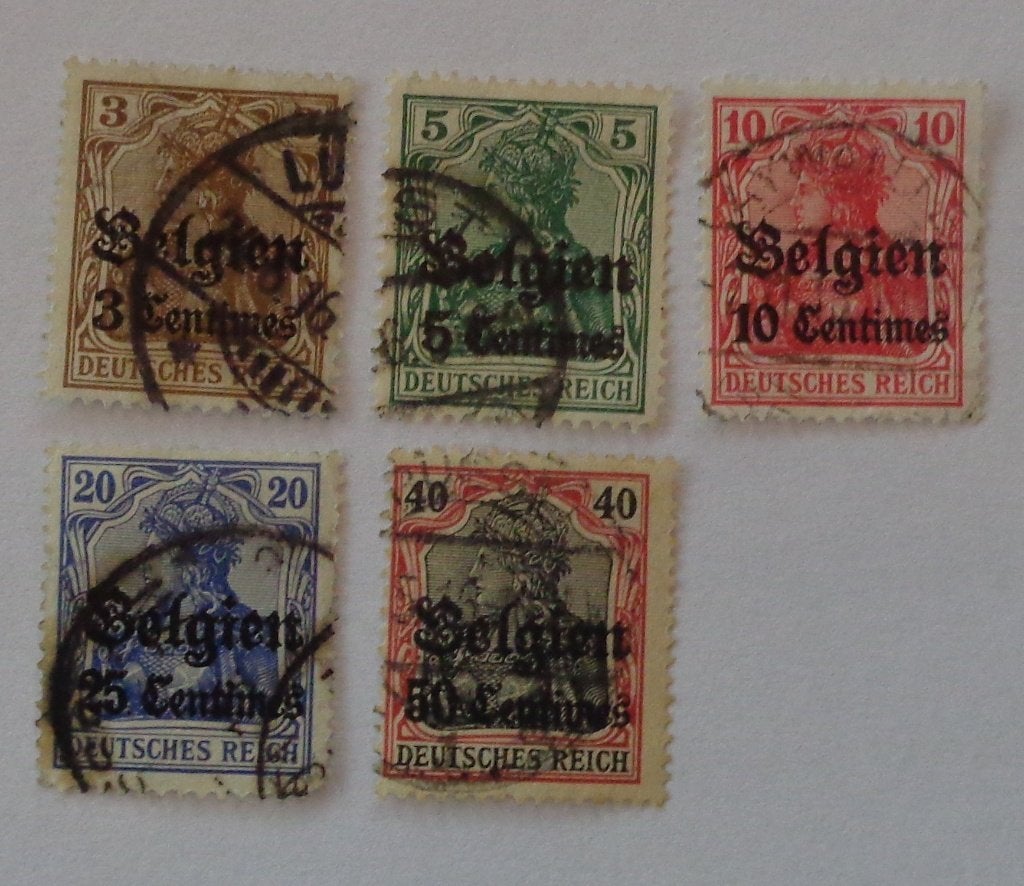 TIMBRES D'OCCUPATION BELGES, Enlèvement ou Envoi