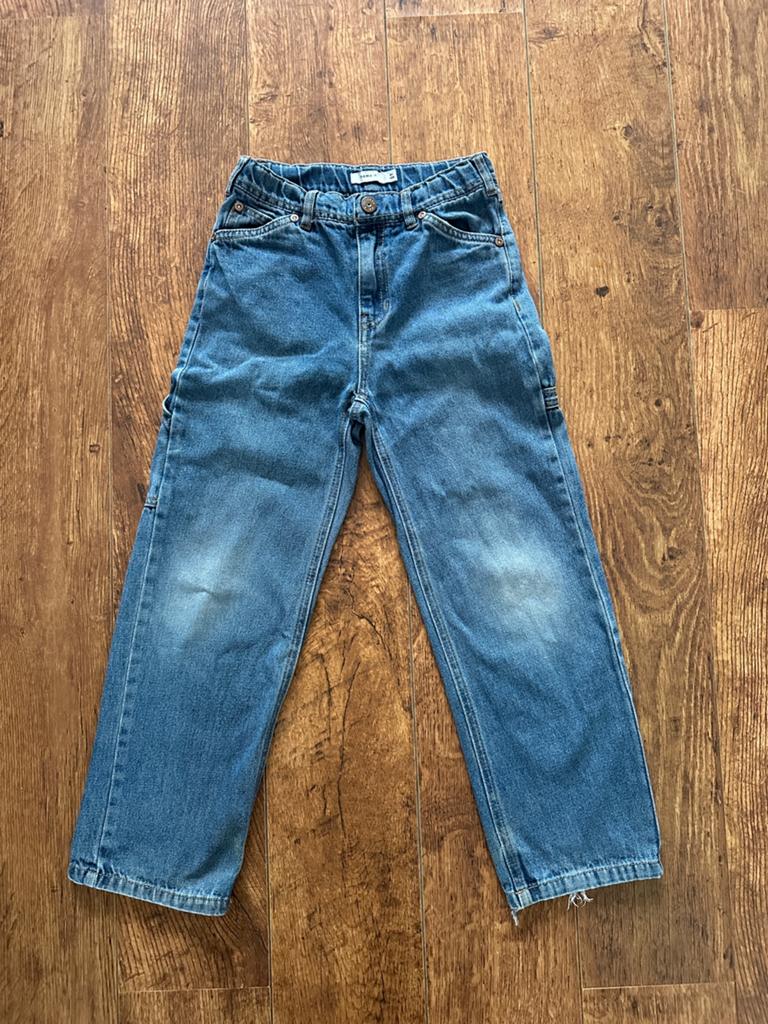 Name it spijkerbroek baggy jeans skate broek maat 128 / 8 jr, Enlèvement ou Envoi, Pantalon