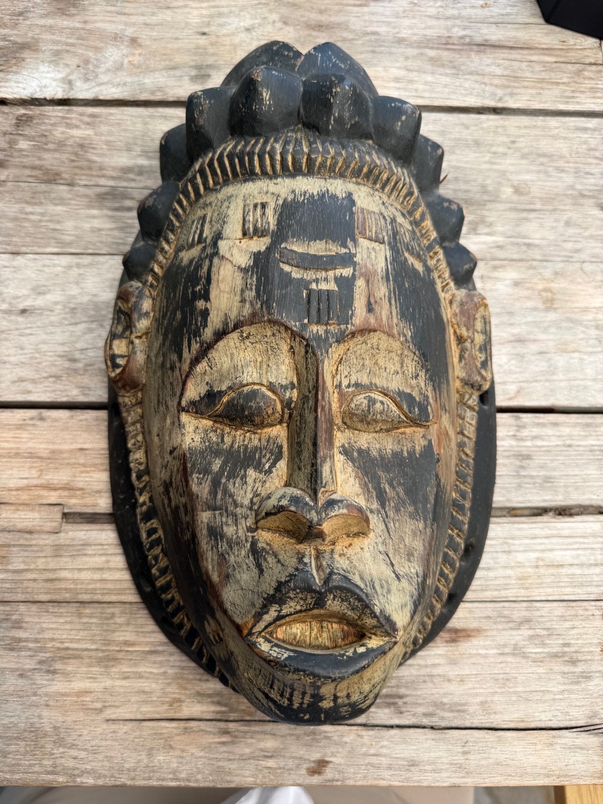Handgesneden houten Afrikaans masker, Ophalen, Houtsnijwerk, Gesneden, Hout