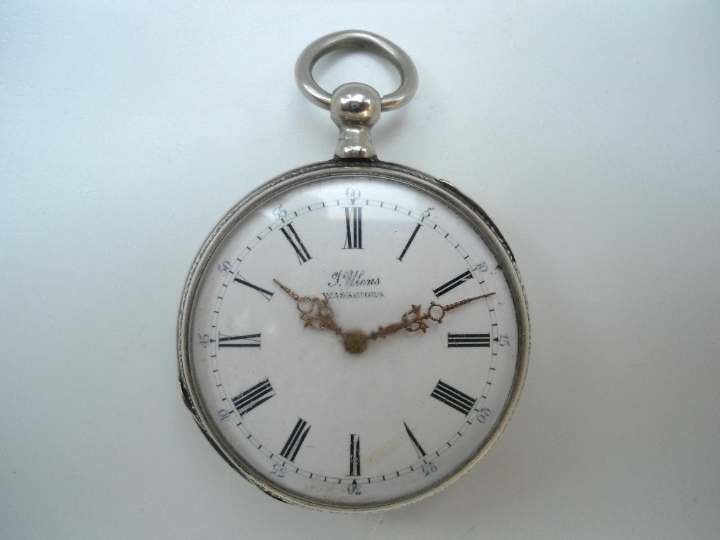 Antiek zilveren zakhorloge., Ophalen, Zilver, Zakhorloge