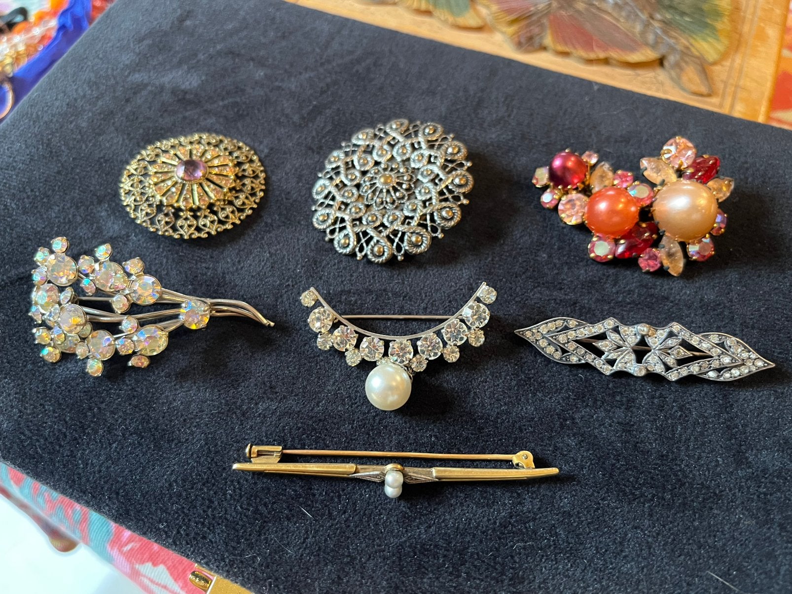 Ensemble de 7 magnifiques broches vintage, Handtassen en Accessoires, Ophalen of Verzenden, Zo goed als nieuw