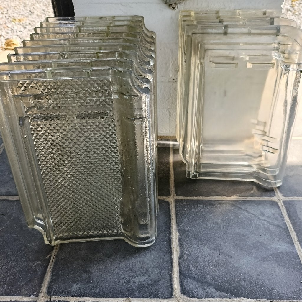 Glazen Pottelberg dakpannen., Doe-het-zelf en Bouw, Dakpannen en Dakbedekking, Ophalen, Zo goed als nieuw, Overige materialen