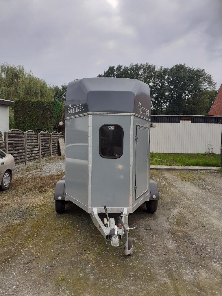 Paardentrailer, Enlèvement, Comme neuf, Autres matériaux, Remorque 2 chevaux