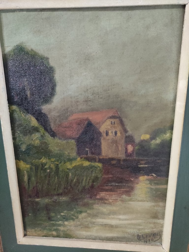 Tableau ancien 1926, Antiquités & Art, Art | Peinture | Classique, Encadré, Peinture à l'huile, Paysage, Enlèvement